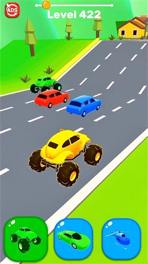 Shape Shifting Level 422 – Ultra Fast Impossible Pro Run! ⚡😱 #shorts