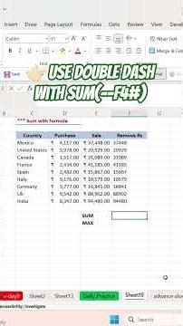 Powerful Dash (--) Use in Excel Must Watch✅