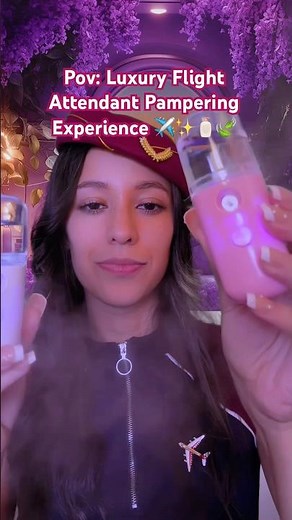 ASMR First Class Relaxing Flight Attendant #asmr #explore #skincare #relaxing #shorts