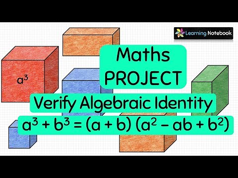 Verify Algebraic Identity a3 + b3 Formula Proof || Maths Activity, Project, TLM