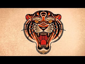 How to Draw a Easy Tiger Face | Tattoo Drawing Tutorial