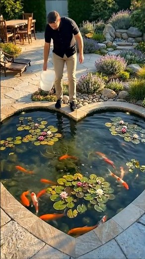 I Built a Giant Love-Shaped Koi Pond in My Backyard! ❤️🐟✨