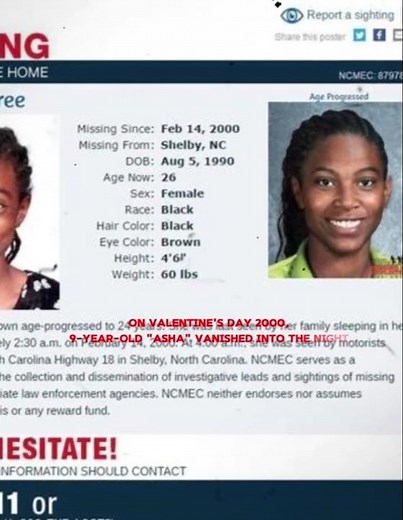 9-Year-Old Asha Degree Vanished in 2000 — Still Missing
