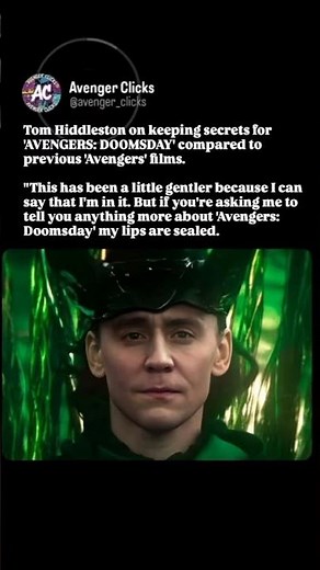 Tom Hiddleston drops a sneaky Loki update for Avengers: Doomsday👑💚🤫#TomHiddleston #AvengersDoomsday