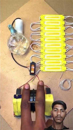 How to Power 10 LEDs and Mini Water Pump Using 2 Gear Motors #dcmotor