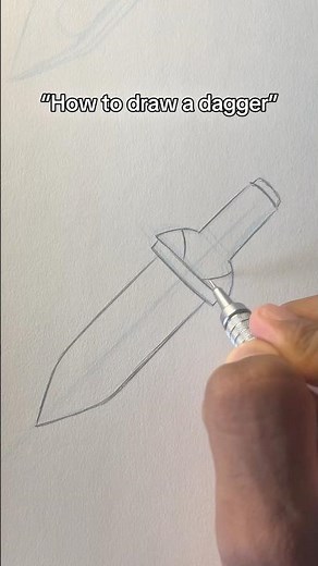 How to draw a dagger
