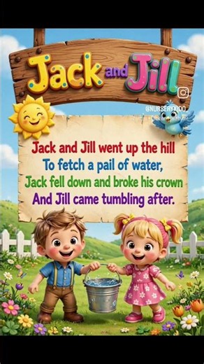 Jack & Jill 🪣⛰️ | Classic Nursery Rhyme for Kids | Kids Songs #Shorts #nurseryrhymes #YTSHORTS #KIDO