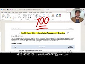 Exp25_Excel_Ch01_CumulativeAssessment_Training | Excel Chapter 1 Cumulative Assessment