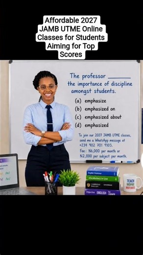 Affordable 2027 JAMB UTME Online Classes for Students Aiming for Top Scores