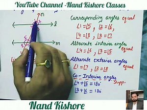Angles formed by Parallel Lines and Transversal