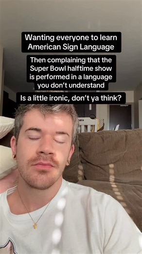 interpreters complaining is wild #coda #signlanguage #americansignlanguage #superbowl #badbunny | Jon Urquhart