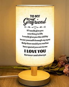 Welsky Romantic Gifts for Her Girlfriend, Engraved Girlfriend Table Lamp Gifts, I Love You Gifts for Girlfriend, Christmas Anniversary Birthday Gifts for Girlfriend