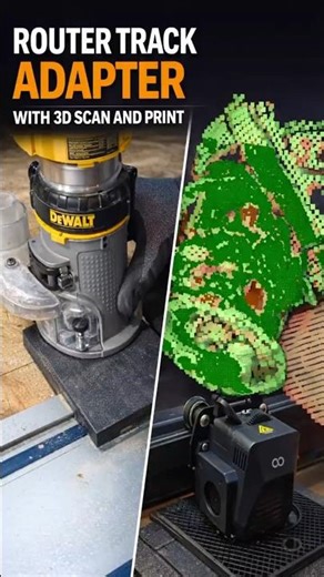 S09 router track adapter with 3d scan and print #diy #3dprinting #fiberglasswork