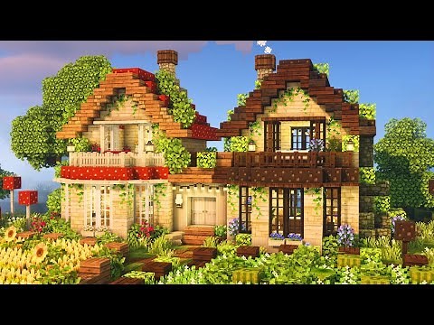 Minecraft ❤️ Two Player Mushroom House Tutorial | Mizuno's 16 Craft Resource Pack