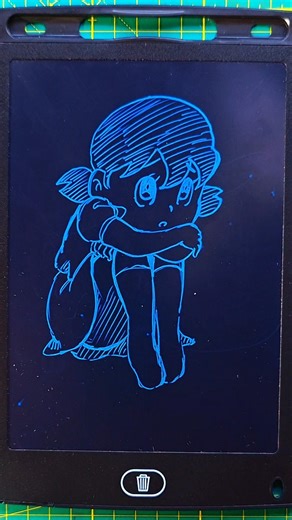 How to draw a poignant Shizuka-chan using a "Nobita" electronic memo! "Doraemon" Shizuka Minamoto...