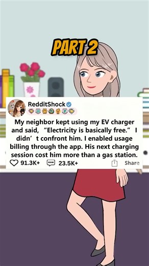 My neighbor kept using my EV charger and said, “Electricity is basically free.” I didn’t confront him. I enabled usage billing through the app. His next charging session cost him more than a gas station.