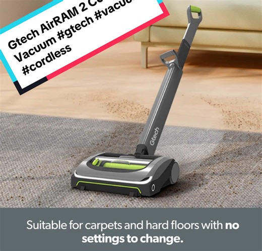 Gtech AirRAM 2 Cordless Vacuum #gtech #vacuum #cordless