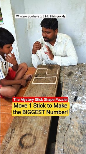 99% Fail this Mystery Stick Shape Puzzle! Can You Solve It Faster? 👇#mathpuzzle #maths #riddles