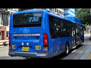 대구(730 동명교통) [대구과학대학1~한라하우젠트앞]구간 24년 6월식 현대[HYUNDAI] 뉴슈퍼에어로시티 F/L CNG 개선형 zf 저상 앞면 주행영상[2024.07.01]