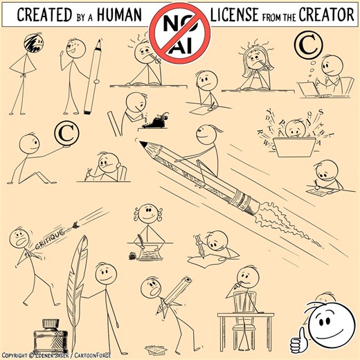 Writing Book Stick Figure Clipart: Author With Pen or Typewriter (digital Download) - Etsy