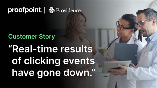Healthcare is one of the most attacked industries. Providence experiences this firsthand, with 500 security tickets a week from relentless cyberthreats targeting their people. Proofpoint’s AI-driven platform empowers Providence to defend against these threats, respond faster, and reduce staff and patient risk. Explore the full story: https://brnw.ch/21wZQR3 | Proofpoint