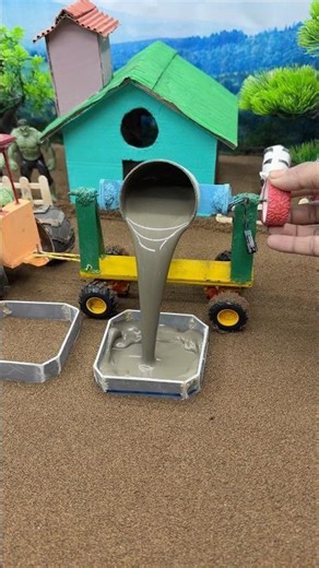 😱 Amazing Mini Tractor Pillar Making Machine |Real Working DIY Baige #shorts #youtubeshorts