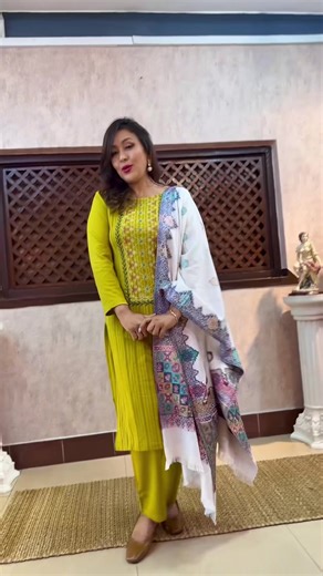 Woollen suit with kashmiri shawl Sizes L/XL/Xxl 55xx | Ruby's Collection