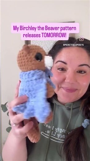 Birchley the Beaver will steal your heart! #crochet #crocheting #crochetpattern