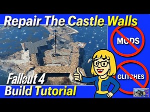 Repair The Castle Walls NO MODS or GLITCHES Fallout 4 Build Tutorial