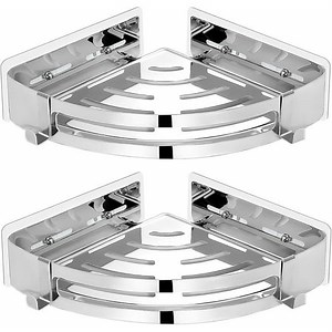SUS304 Stainless Steel Corner Adhesive Shower Caddy, Adjustable Corner Shower Caddy with Mirror Polishing Process, Bathroom Shower Organizer for Space-Saving Solutions in - Walmart.ca