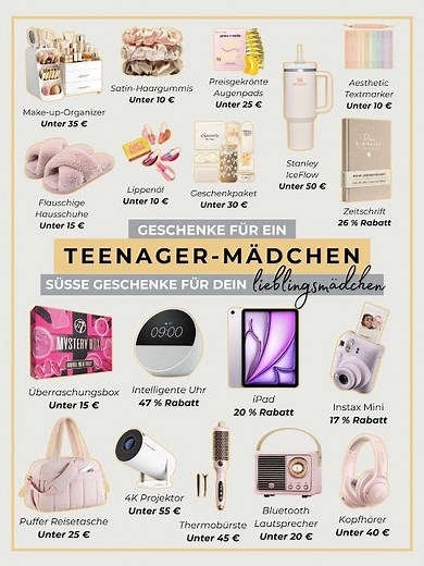 Geschenke für ein Teenager-Mädchen