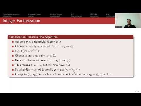 Pollard's Rho Algorithm for Integer Factorization