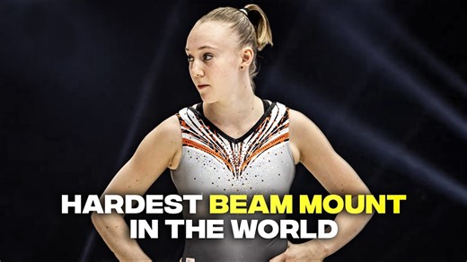 Hardest BEAM MOUNT in the world! Comaneci DISMOUNT in the works