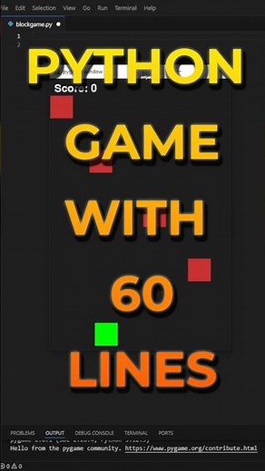 Python Game in 60 lines - Pygame
