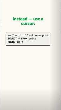 Pagination on large tables: OFFSET vs cursor