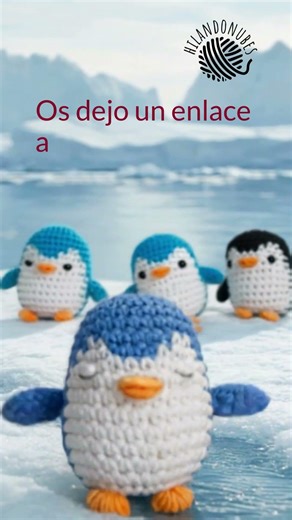Mini pingüinos amigurumi crochet patrón 🐧​💙​❄️