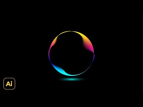 Beautiful Dynamic Wavy Circle Background Design | Adobe Illustrator Tutorials