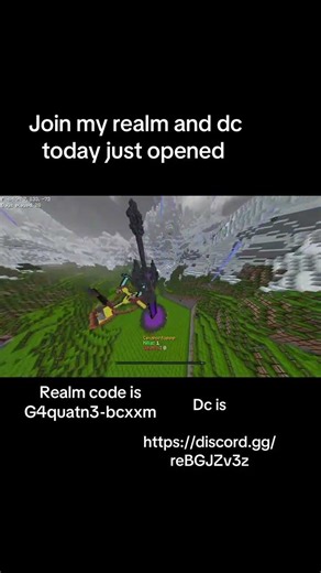 Join my realm code is G4quatn3-bc5xxm on bedrock java PvP