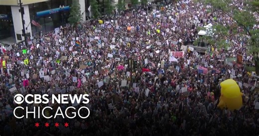 Thousands crowd downtown Chicago for "No Kings" protest against Trump