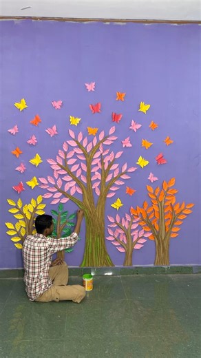 Easy and cute wall paper Tree DIY #homedecor #papercrafts #make #papertree #crafts