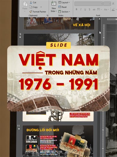 Mẫu Slide Lịch Sử: Việt Nam Trong Những Năm 1976 – 1991 - một thời kỳ đặc biệt trong lịch sử Việt Nam, đánh dấu quá trình đất nước thống nhất và từng bước chuyển mình mạnh mẽ về kinh tế – xã hội. Sau chiến tranh, Việt Nam phải đối mặt với nhiều khó khăn như khủng hoảng kinh tế, cơ chế bao cấp trì trệ và thách thức hội nhập quốc tế. Tuy nhiên, với quyết tâm đổi mới, Đại hội VI của Đảng đã mở ra bước ngoặt quan trọng, đưa đất nước chuyển sang nền kinh tế thị trường định hướng xã hội chủ nghĩa. #vi