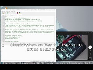 CircuitPython on Pico 2 Touch LCD, act as a HID mouse.
