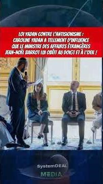 Caroline YADAN a tellement d'influence que le ministre des affaires étrangères lui obéit ! #gaza #yt