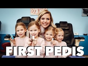 TAKING The Girls For Their FIRST Manicures and PEDICURES| GARDNER QUAD SQUAD