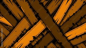 Abstract band tape orange grunge animated brutal comics style composition background