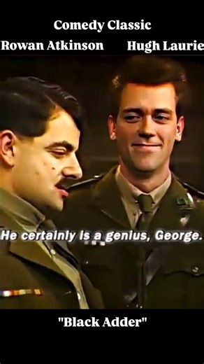 Hans Koehle on Instagram: "Rowan Atkinson and Hugh Laurie step in Charlie Chaplins feet in "Black Adder" 😂😂 #rowanatkinson #hughlaurie #blackadder #english #british #comedy #humor #funny #classic"