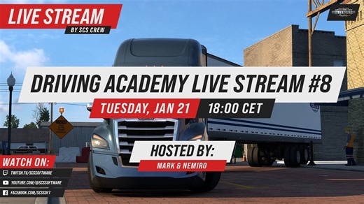 【YouTube|SCS Software】官方开车系列#250 ATS |驾驶学院直播＃8|ATS | Driving Academy Live Stream_游戏热门视频
