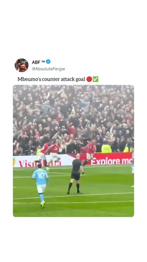 Mbeumo counter attack goal for Man United #manunited #mbeumo #oldtrafford #reddevils #derby #sehar