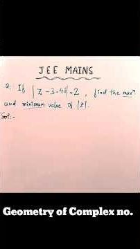 "STOP Using Algebra! ❌ JEE Complex Numbers Trick"