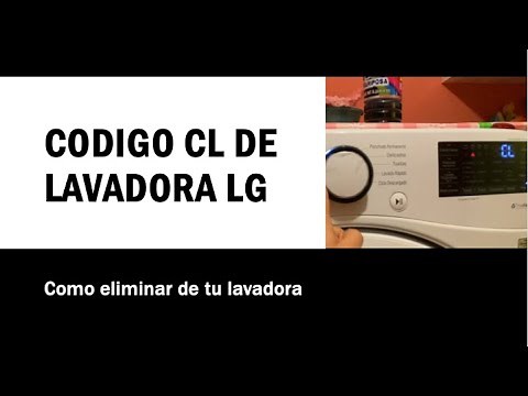 Lavadora LG. bloqueado de teclado código CL